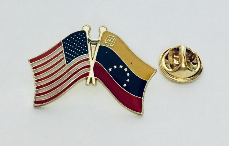 USA Venezuela Friendship Flag Lapel Pin