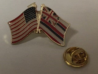 USA Hawaii Friendship Flag Lapel Pin