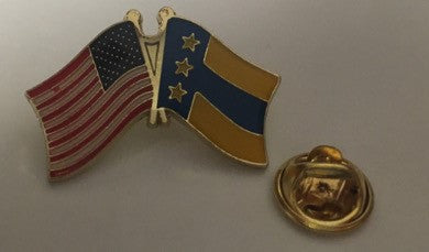 USA Alpha Tau Friendship Flag Lapel Pin