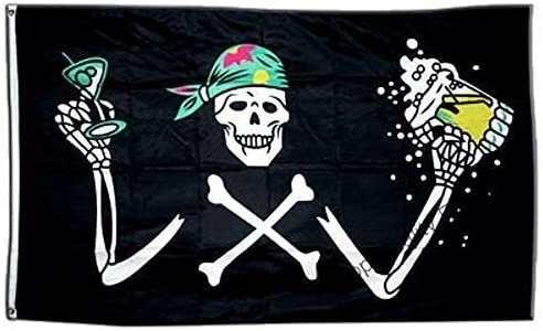 Pirate With Beer 3'X5' Flag Rough Tex®