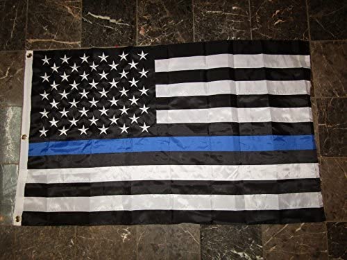 US POLICE MEMORIAL 300D EMBROIDERED 3'x5' ROUGH TEX
