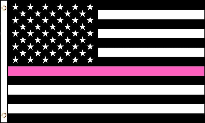 USA Memorial (Pink Line) 3'X5' Flag ROUGH TEX® 100D