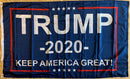 TRUMP 2020 KEEP AMERICA GREAT double sided BLUE 3'X5' Rough Tex ® Flags 100D