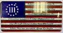 Betsy Ross Washington Arms Memorial Aluminum Embossed License Plate