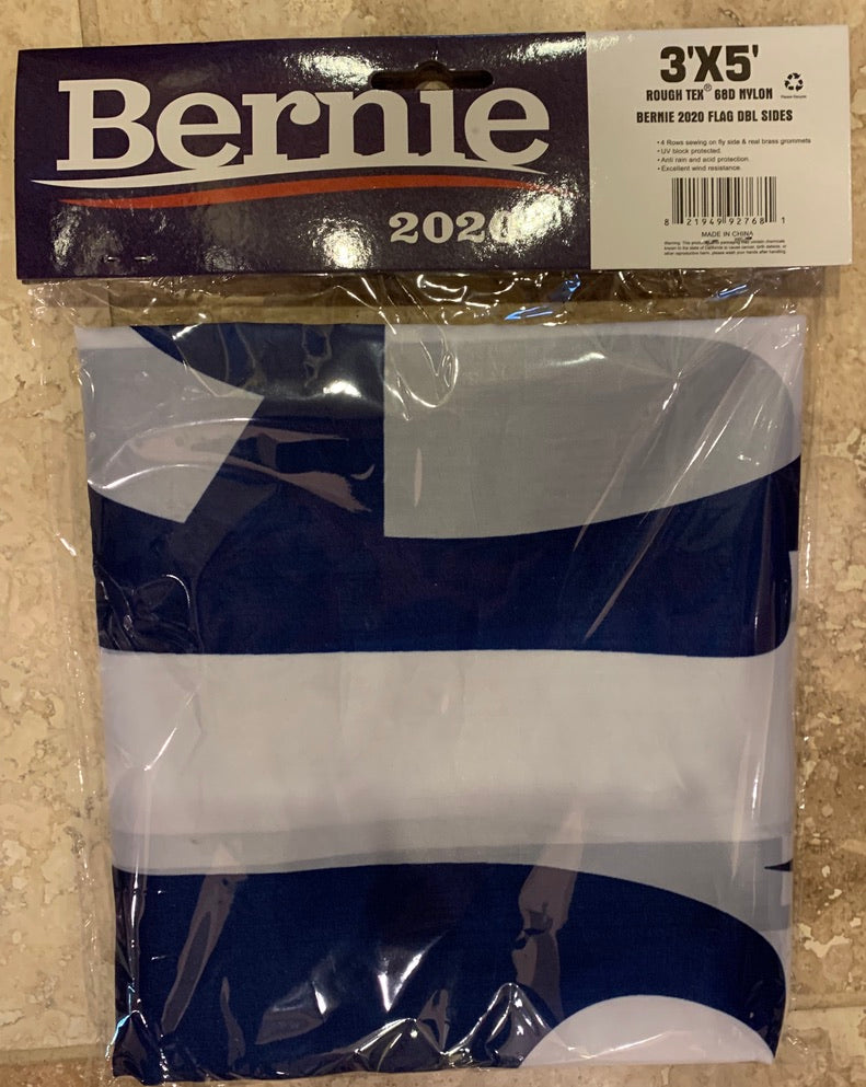 Bernie Sanders Official Democratic Party Presidential Banner Blue Double Sided Flag 3'x5' Rough Tex® 68D