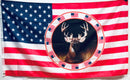 USA Deer 3'X5' Flag ROUGH TEX® 100D
