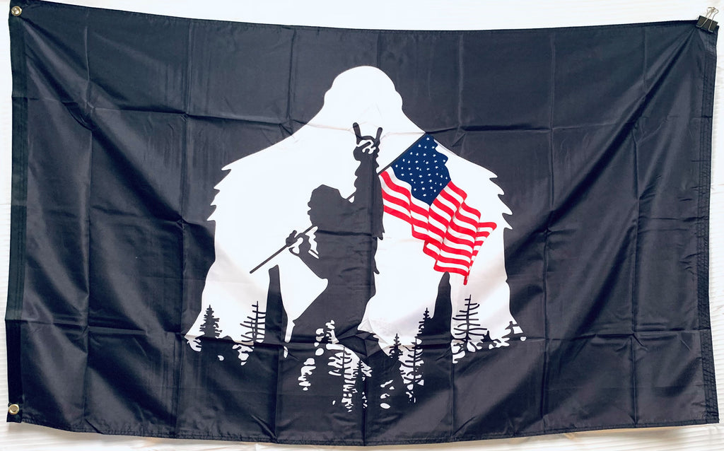 Bandiera Americana USA Big Foot Blackout 3′x5′ – Tessuto Poliestere Nylon Intrecciato - Foto 3