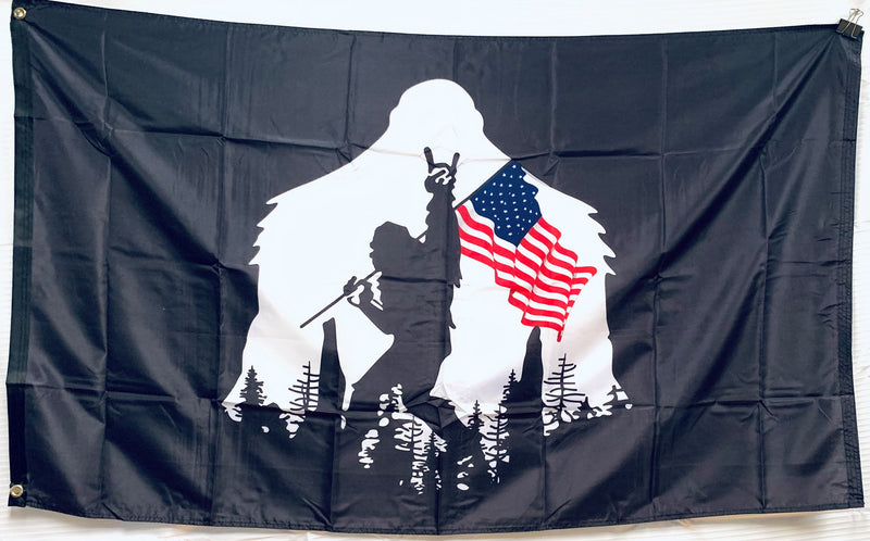 American Bigfoot Blackout 3'X5' Flag ROUGH TEX® 100D Big Foot