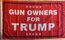 Gun Owners For Trump Red Double Sided 3'X5' Rough Tex® 100D