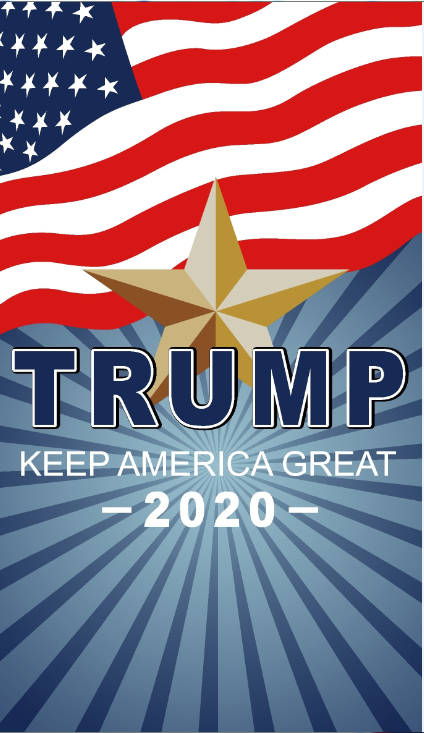 USA Trump 2020 Keep America Great KAG With Gold Star Banner 3'X5' Flag Rough Tex® 68D Nylon