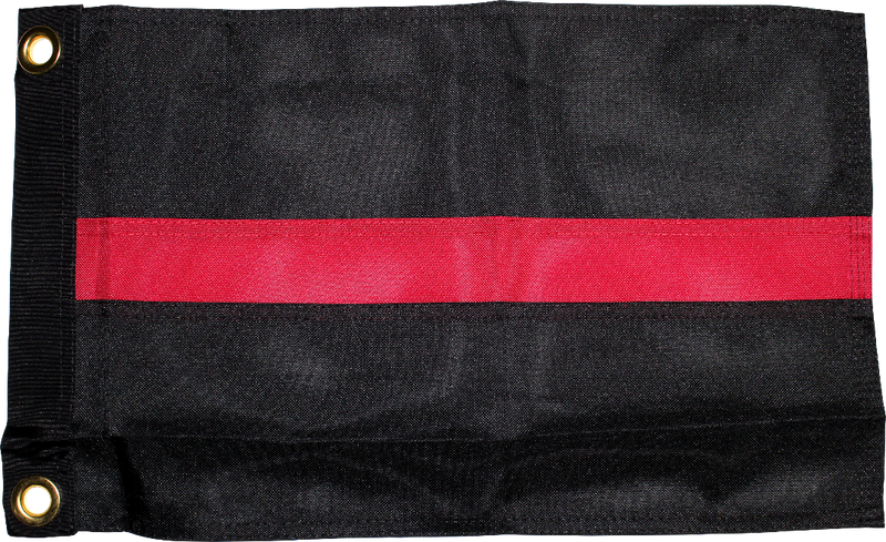 Thin Red Line Fire Fighter 12x18 inches Boat Flags Dura-Lite ™ 600D 2 Ply Boat Flag Embroidered