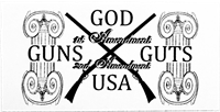 God, Guns and Guts Bumper Sticker