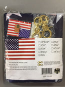 American 5'X8' U.S.A Flag 100% Rough Tex® 210D Nylon Printed With With Four Rows Of Stitching And Pin Pack