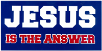 Jesus Is The Answer Bumper Sticker