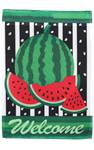 Welcome Watermelon Garden Flag 100D
