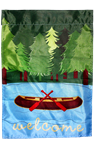 Welcome Canoe Garden Flag 100D