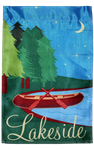 Lakeside Canoe Garden Flag