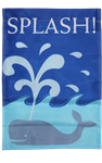 Splash Whale Garden Flag 100D
