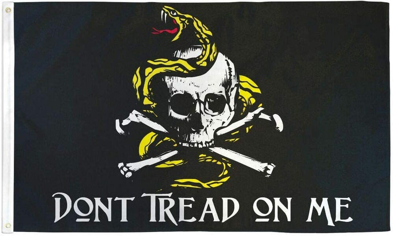Don't Tread On Me (Pirate) 3'X5' Flag Rough Tex® Polyester