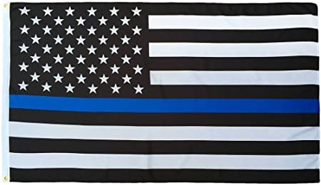 US Police Thin Blue Line Memorial American Blue Lives Matter 3'X5' 100D Flag Rough Tex ® American History