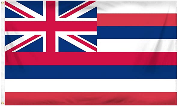 Hawaii Embroidered 3'X5' Flag Rough Tex® 210D Nylon