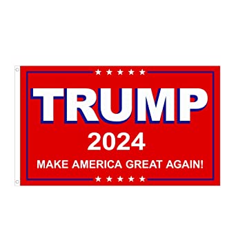 4x6 Feet Trump 2024 MAGA 4'x6' Flag ROUGH TEX® 100D MAKE AMERICA GREAT AGAIN MAGA Red