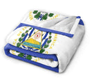 El Salvador Flag Deluxe Polar Fleece Blanket
