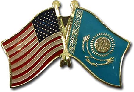 USA Kazakhstan Lapel Pin