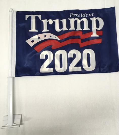 President Trump 2020 Double Sided Car Flag 12''X18'' KNIT Nylon