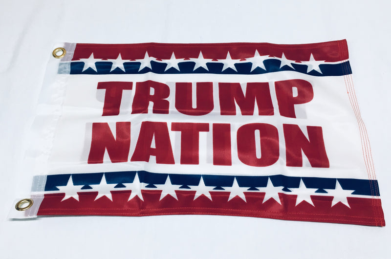 Trump Nation Double Sided Flag- 12"X18''  Rough Tex® Knit