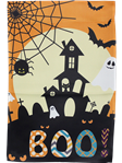Boo Halloween Haunted Mansion 12"x18" 100D ROUGH TEX® Nylon Garden Flag