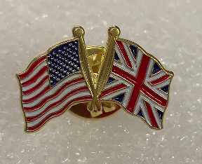 US / United Kingdom UK Double Lapel Pin 1"x1"
