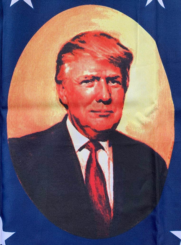 Donald Trump Portrait Flag 3'X5' Rough Tex® 100D Collectors Item Betsy Ross 45th President Not Mugshot Picture