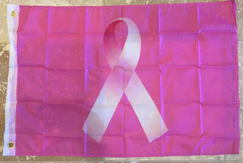 Breast Cancer Awareness Hope Ribbon 2'X3' Flag Rough Tex® 68D Nylon
