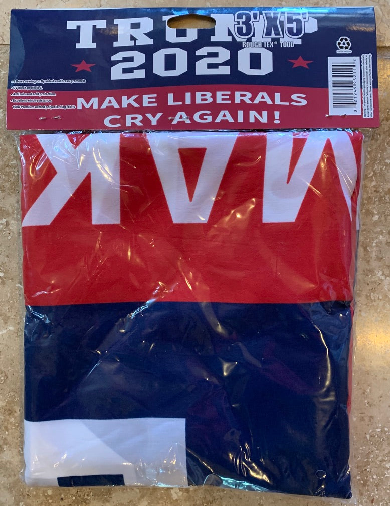 Trump 2020 Make Liberals Cry Again Blue And Red Double Sided 3'X5' Flag Rough Tex® 100D