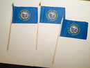 24 6x9 inch sewn edge classroom US State American flags & USA Stick Flags