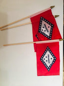 6x9 inch sewn edge classroom US State American flags & USA Stick Flags