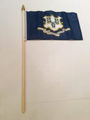 24 6x9 inch sewn edge classroom US State American flags & USA Stick Flags