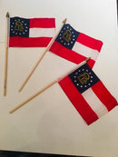 24 6x9 inch sewn edge classroom US State American flags & USA Stick Flags