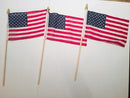 24 6x9 inch sewn edge classroom US State American flags & USA Stick Flags