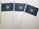 24 6x9 inch sewn edge classroom US State American flags & USA Stick Flags