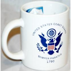 Coast Guard Coffe Mug with 12" x 18" Flag w/grommets White