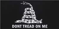 Gadsden Bumper Sticker - Black and White