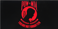POW MIA Red Bumper Sticker