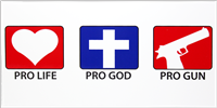 Pro Life God Gun Bumper Sticker