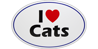 I "Heart" Cats Bumper Sticker