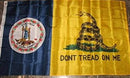 Virginia Gadsden Don't Tread On Me Flag Rough Tex ® 3'X5' 100D