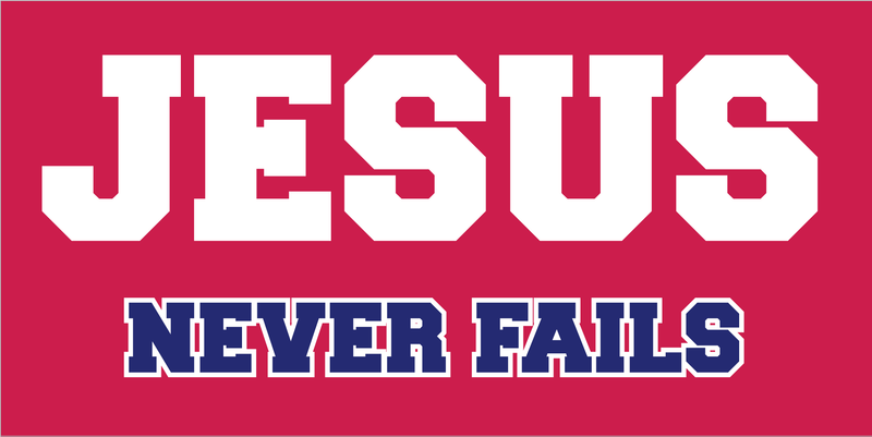 Jesus Never Fails  - Bumper Sticker