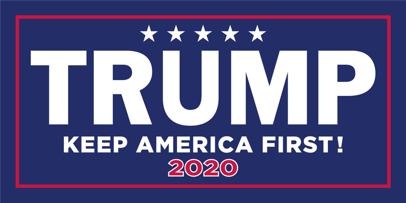 Trump Keep America First 2020 Blue - Bumper Sticker