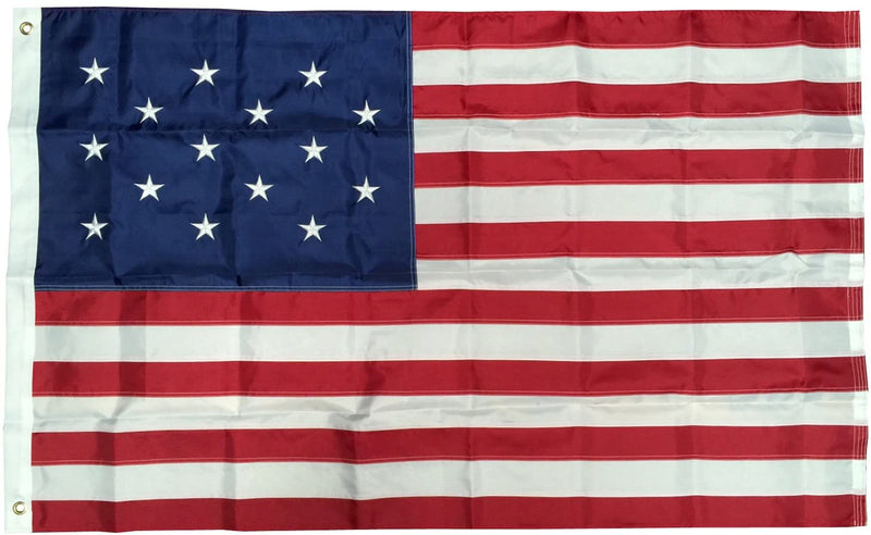 Star Spangled USA Flag 15 Stars Nylon EMBROIDERED 3'X5' Flag ROUGH TEX® 600D 2-PLY